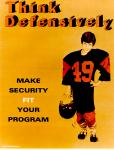 cx-20522-002.jpg - Young football player wearing a uniform that is too big for him. Caption reads, "Think defensively - Make security fit your program".

