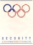 cx-24361-004.jpg	Olympics symbol. Caption reads " Security keeps the tradition alive" 

