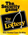 cx-7355-015.jpg-A picture of a wishbone on a card that reads, "The United States Lottery."  Above the picture is says, "The Security Game."  Below the picture it says, "you gotta care to win."

