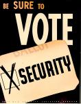 cx-7355-024.jpg-A voting ballot with a giant check mark next to the word security.  The caption reads, "Be sure to vote security."

