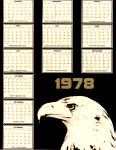 cx-7763-001.jpg-A layout of each month on a calendar with the year "1978" written between them and a picture of an eagle.

