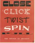 cx-821-001.jpg-The poster says, "Close," "Click," "Twist," "Spin," "Pull," "The sounds of security."

