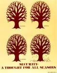 cx-8565-003.jpg-A picture of a tree and what it looks like through all four seasons.  The caption reads, "Security-a thought for all seasons."

